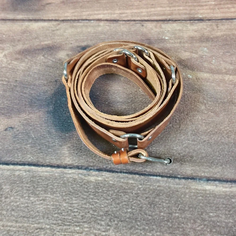 Leather Utility Belt Mens OS Tan Good Multi-Ring Industrial Punk